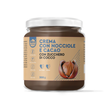 crema con zucchero di cocco nocciole e cacao
