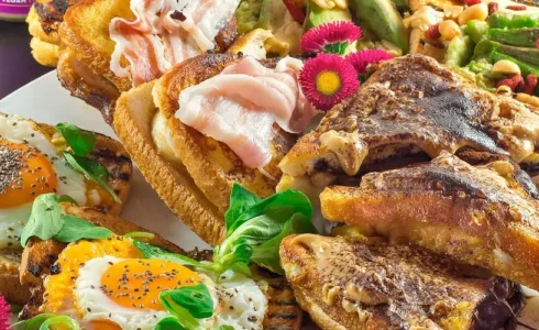 French Toast fantasia con burro di arachidi Crunchy