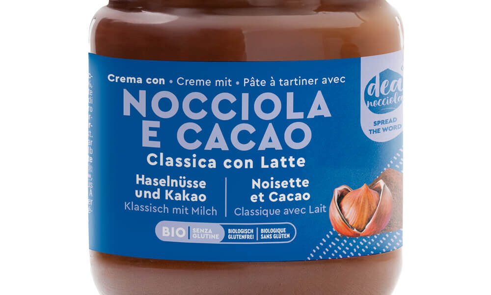 Crema spalmabile classica con nocciola, cacao e latte