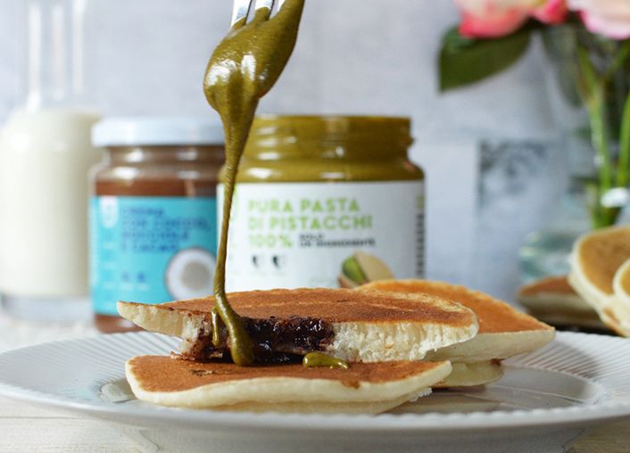 pancake con crema di pistacchio