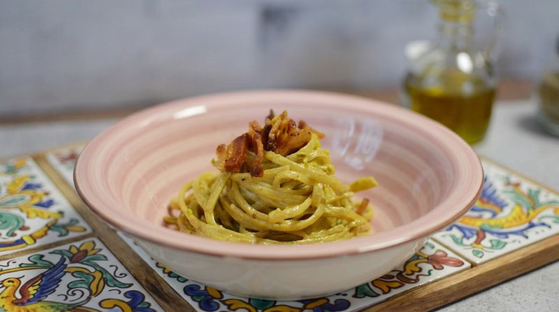 pasta alla crema di pistacchio
