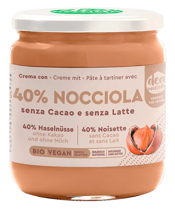 Crema con 40% Nocciola senza Cacao  e senza Latte
